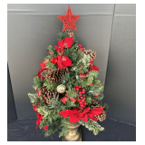 Garage… Tabletop decorated Christmas tree, see pictures for details.