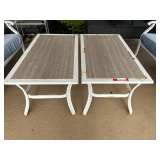 Patio… Metal framed outdoor coffee tables, set of two, see pictures for details.