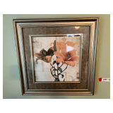 Master… Lovely framed and matted floral print, see pictures for details.