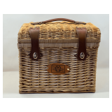 DR…Woven picnic basket with accessories, see pictures for details.