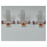 Collection of Three Loomis Rolled Pennies with Labeled Plastic Holders