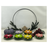 DR… Floral/seasonal home decor accents, see pictures for details.