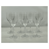 KIT… Crystal stemmed wine/water goblets, set of seven, see pictures for details.