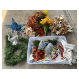 Garage… Seasonal fall and Christmas decor, see pictures for details.