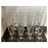 KIT…Noritake Sasaki Bamboo Etched Clear Glass pilsner style glassware, MCM Japan, set of 12, seller states this glassware maybe hand blown and approximately 65 years old. See pictures for details.