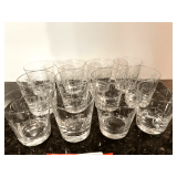 KIT…Noritake Sasaki Bamboo Etched Clear Glass old-fashioned cocktail glassware, MCM Japan, set of 12, seller states this glassware maybe hand blown and approximately 65 years old. See pictures for d