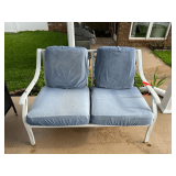 Patio…Outdoor lounge sofa with metal frame, see pictures of details.