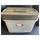 Garage…Craftsman portable plastic tool box, with some content, see pictures for details.