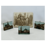 DR… Assorted wall decor, relief sculptures of Italian landmarks, four pieces total, see pictures for details.