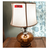 Master… Mid-century modern, Hollywood Regency style, with amber pumpkin shaped glass base, see pictures for details.