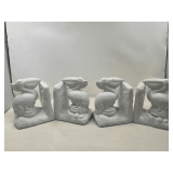 DR… Ceramic pelican bird book ends, two sets of two, see pictures for details.