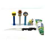 KIT… Assorted Pez dispensers, and more, tub is not included, see pictures for details.