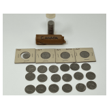 Collection of Canadian Quarters with Coin Roll and Holders