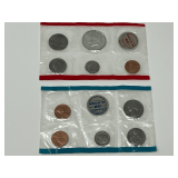 1968 Bureau of the Mint Uncirculated Coin Sets with silver (40%) Kennedy half dollar