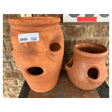 Patio… Terra-cotta strawberry pot, also includes a plastic strawberry pot, see pictures for details.