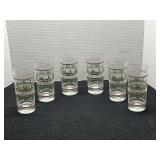 Seasonal Christmas glassware, set of six, see pictures for details.