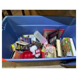 Mystery lot of assorted VHS tapes, Singer sewing book, dinosaur puzzle (please inspect, no guarantee all parts are there), and more. See pictures or details.