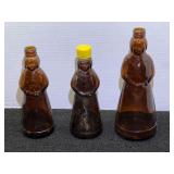 Set of Three collectible Amber Glass Mrs. Butterworth