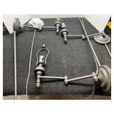 Swing arm wall mount lamps, set of three, working condition unknown, see pictures or details.