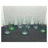 Coca-Cola drinking glasses, set of seven, see pictures for details.