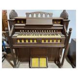 Vintage/antique Estey pump organ, a type of reed organ from the late 19th or early 20th century. See pictures for details.