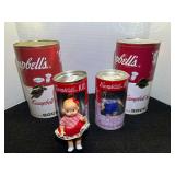 Campbell’s Kids porcelain dolls from the 1990s Campbell’s Kids series, also includes two Campbell’s Kids dolls Junior series, see pictures for details.