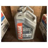 2 1.25 GALLON JUGS OF FRAM SAE 5W – 20 FULL SYNTHETIC MOTOR OIL