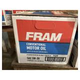 ONE CASE/12 BOTTLES FRAM SAE5W – 30 CONVENTIONAL MOTOR OIL