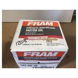 ONE CASE, CONSISTING OF SIX BOTTLES OF FRAM SAE 0W-20 SYNTHETIC HIGH MILEAGE MOTOR OIL