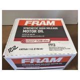 ONE CASE, CONSISTING OF SIX BOTTLES OF FRAM SAE 0W-20 SYNTHETIC HIGH MILEAGE MOTOR OIL
