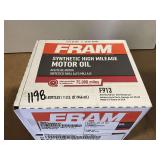 ONE CASE, CONSISTING OF SIX BOTTLES OF FRAM SAE 0W-20 SYNTHETIC HIGH MILEAGE MOTOR OIL