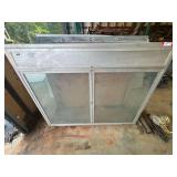 D2-Aluminum and glass locking display case, needs new locking bolts with keys, see pictures for details.
