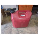 Red Plastic 5-Gallon Gasoline Can