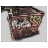 Steel crane safety basket (often called a man basket or personnel platform), see pictures for details.