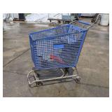 Large Blue Plastic Shopping Cart
