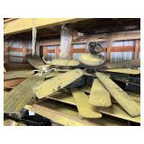 D2-Used ceiling fans and parts, approximately five pieces, see pictures for details.