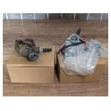 Carburetors, one new with fuel shut off valve, and one used. Please inspect to make sure these items fit your needs. See pictures for details.