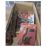 Assorted door / gate  hardware, cardboard bin is not included, see pictures for details.