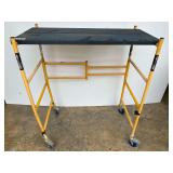 D4-Metaltech small rolling scaffolding, upright is bent on one side but functional, see pictures for details.
