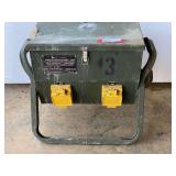 D3 –120/208V military surplus power distribution panel/load center, working condition unknown, see pictures for details.