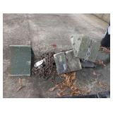 Industrial Wood Wheel Chocks and Heavy Duty Rigging Chains