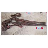 Lever style chain binders, set of two, see pictures for details.