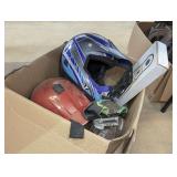 Motocross helmets, goggles, and tear off sheets. Please inspect these items to make sure they fit your needs. See pictures for details.