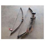 Child’s bow, Barnett Lil’ Sioux, also includes a PSE graphite compound bow with quiver, please inspect this item to make sure it fits your needs. See pictures for details.
