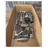 Assorted sockets, and more. Cardboard bin is not included. See pictures or details.