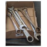 Large standard wrenches, seven pieces, see pictures for details.