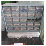 Fastener organizer, includes plastic organizer as well with some content. See pictures or details.