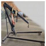 Rolling, hydraulic engine hoist. See pictures for details
