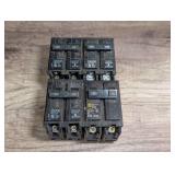 20, 50, and 100 amp breakers. Four pieces total, see pictures for details.
