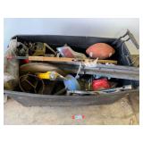 Miscellaneous assorted items to include Mopar door molding, small organizer bins, kids